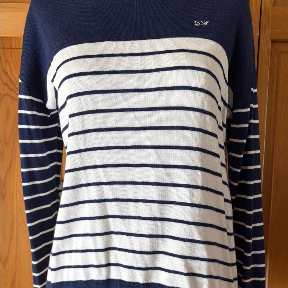 Vineyard Vines Juniors and Cream Striped Sweater